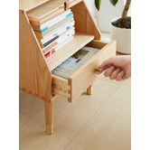 Modern Collective Marcela American Oak Wood Bedside Table