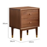 Modern Collective Martine Walnut Wood Bedside Table