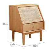 Modern Collective Marcela American Oak Wood Bedside Table | Temple ...