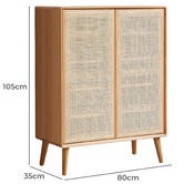 Modern Collective Alie 5 Shelf American Oak Wood Shoe Cabinet