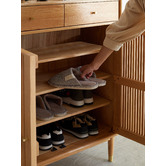 Modern Collective Baros 2 Door Oak Wood Shoe Cabinet