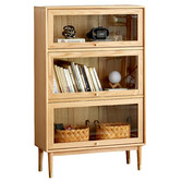 Modern Collective Baros 3 Shelf Oak Wood Display Cabinet
