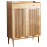 Modern Collective Baros 2 Door Oak Wood Shoe Cabinet