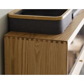 Modern Collective Baros 3 Shelf Oak Wood Display Cabinet