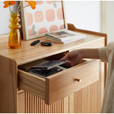 Modern Collective Baros 2 Door Oak Wood Shoe Cabinet