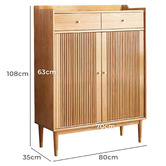 Modern Collective Baros 2 Door Oak Wood Shoe Cabinet