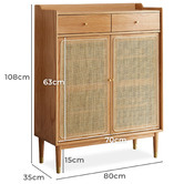 Modern Collective Baros 2 Door Shoe Cabinet with Drawers