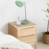 Modern Collective Thea American Oak Wood Bedside Table