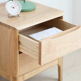 Modern Collective Thea American Oak Wood Bedside Table