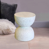Modern Collective White Kate Hourglass Shaped Side Table