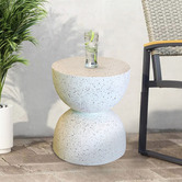 Modern Collective White Kate Hourglass Shaped Side Table