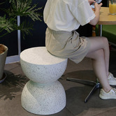 Modern Collective White Kate Hourglass Shaped Side Table