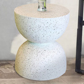 Modern Collective White Kate Hourglass Shaped Side Table