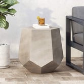Modern Collective Grey Kate Hexagon Shaped Side Table