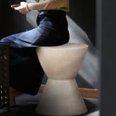 Modern Collective Grey Kate Pedestal Side Table