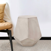 Modern Collective Grey Kate Hexagon Shaped Side Table
