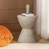 Modern Collective Grey Kate Pedestal Side Table