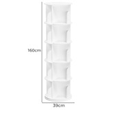 Modern Collective Freya 5 Tier Rotating Bookshelf