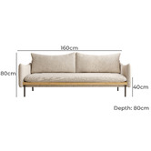 Modern Collective Vivaldi 2 Seater Linen-Blend Sofa