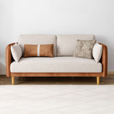 Modern Collective Kremer 3 Seater Linen-Blend Sofa