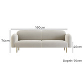 Modern Collective Leopold 2 Seater Velvet Sofa