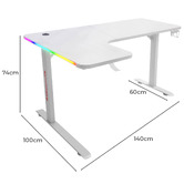 Modern Collective 140cm Munro LED Gaming Desk