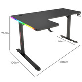 Modern Collective 160cm Munro LED Gaming Desk