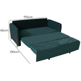 Modern Collective Caspar 2 Seater Velvet Sofa Bed