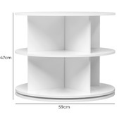 Modern Collective Milly 47cm Rotating Shelving Unit