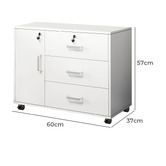 Modern Collective White Alix 3 Drawer Filing Cabinet