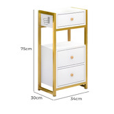 Modern Collective Desi 3 Drawer Salon Storage Cabinet