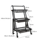 Modern Collective 3 Tier Zena Kitchen Trolley