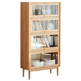 Modern Collective Beatrice 4 Door American Oak Wood Bookcase