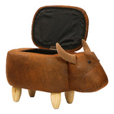 Modern Collective Kids&#039; Cow Ottoman Bench with Storage