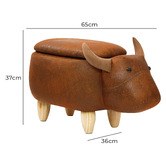 Modern Collective Kids&#039; Cow Ottoman Bench with Storage