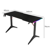 Modern Collective Hogan RGB LED Gaming Desk