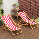 Modern Collective Arina Bamboo Recliner Deck Chair