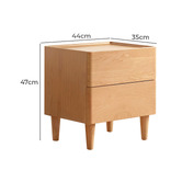 Modern Collective Azari American Oak Wood Bedside Table