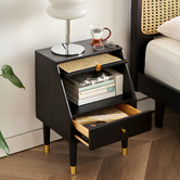 Modern Collective Jacque Oak Wood Bedside Table