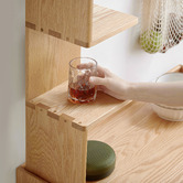 Modern Collective Callum Oak Wood Wall Shelf