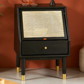 Modern Collective Jacque Oak Wood Bedside Table