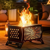 Modern Collective Theodore 2-in-1 Portable Wood-Burning Fire Pit &amp; Stove