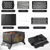 Modern Collective Theodore 2-in-1 Portable Wood-Burning Fire Pit &amp; Stove