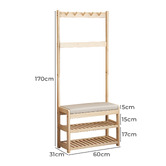 Modern Collective Gatsby Pine Wood Entryway Hall Tree