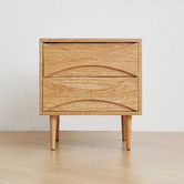 Modern Collective Sophie American Oak Wood Bedside Table