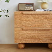 Modern Collective Tevy American Oak Wood Bedside Table