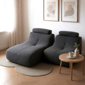 Modern Collective Ava 4 Seater Upholstered Modular Sofa with Chaise