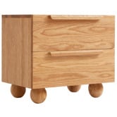 Modern Collective Tevy American Oak Wood Bedside Table