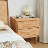 Modern Collective Sophie American Oak Wood Bedside Table