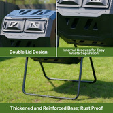 Modern Collective Max Dual Chamber Compost Bin